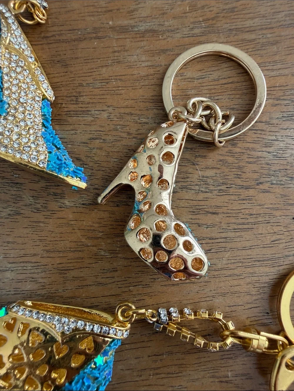 High Heel Shoe Keychains Set of 4 Sparkly
